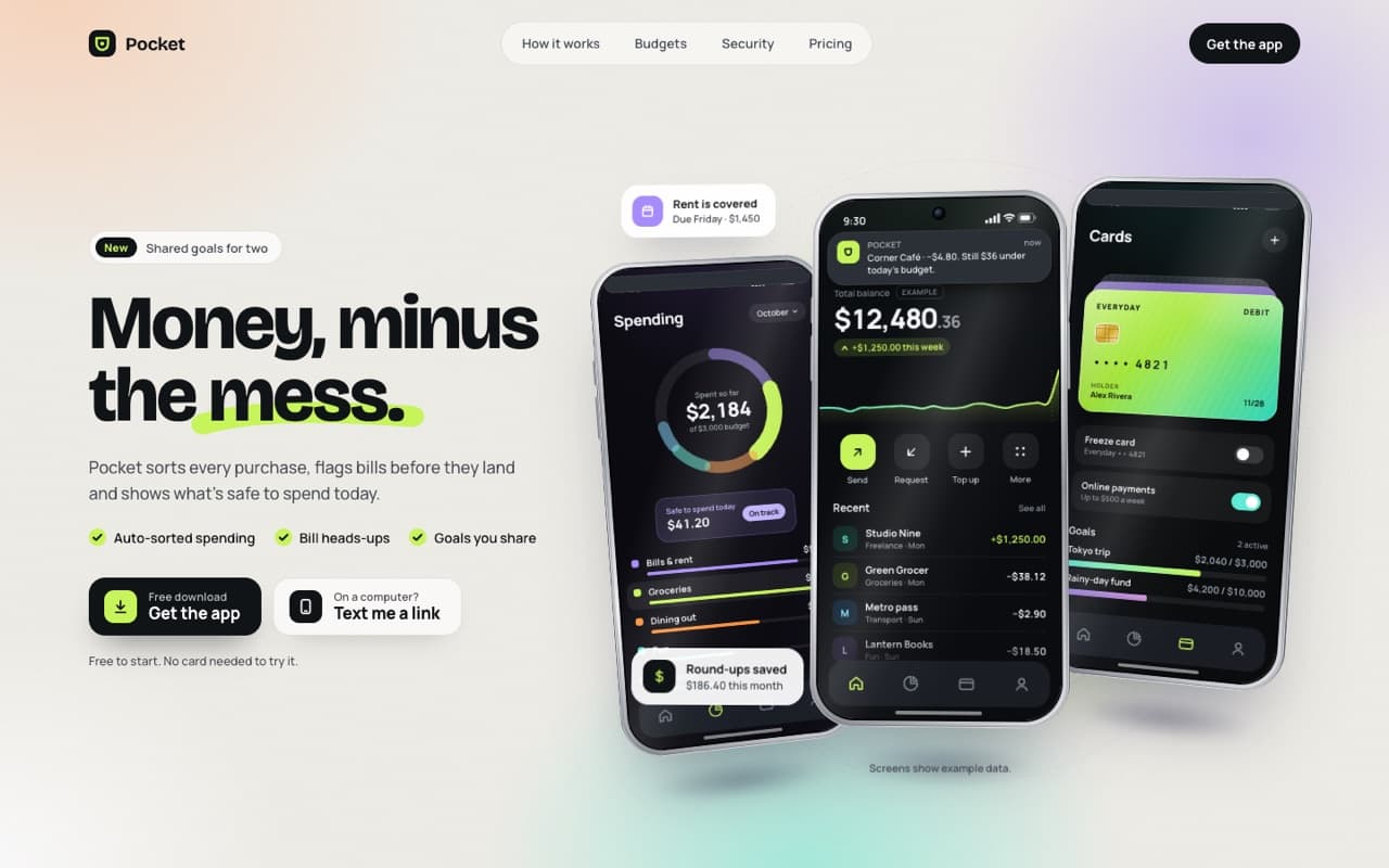 Floating 3D phones app showcase (CSS 3D)